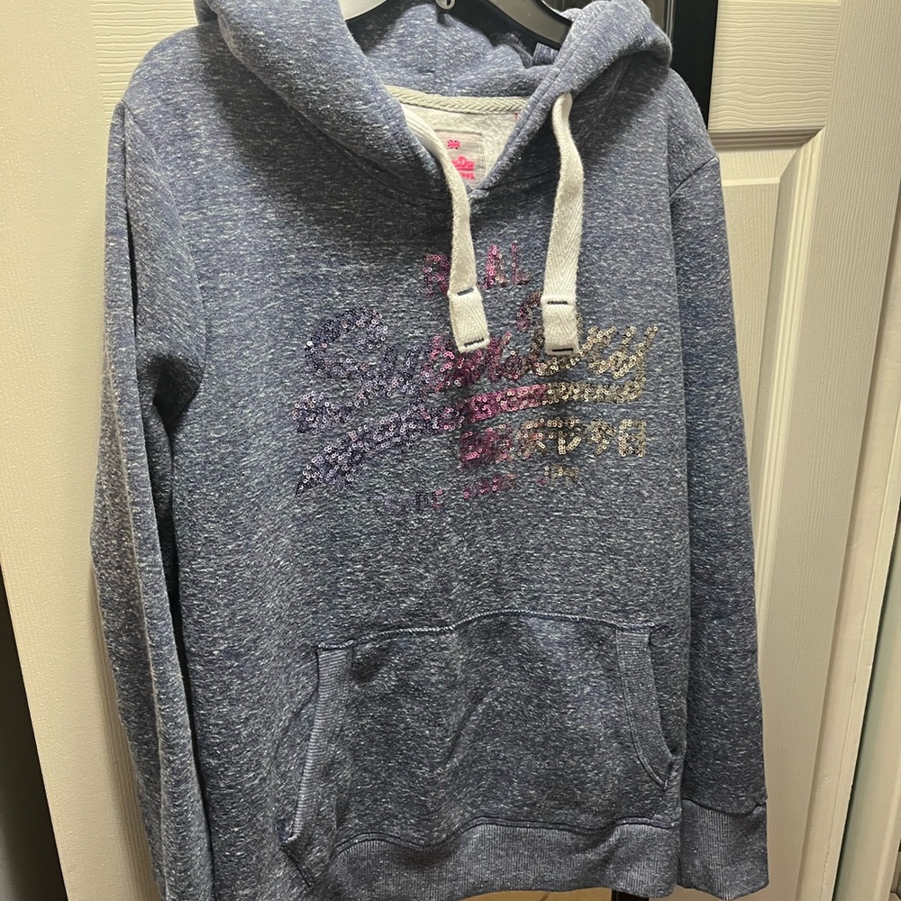 Superdry Heathered Blue Hoodie Sweater